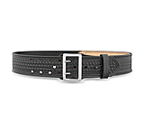Image of DutyMan 2-1/4inch Basketweave Leather Sam Browne Duty Belt Half Lined With Solid Brass Nickel Buckle DTY-1071-60-9071