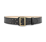 Image of DutyMan 2-1/4inch Plain Leather Sam Browne 2-row Stitch Duty Belt With Solid Brass Gold Buckle DTY-1011-42-9072