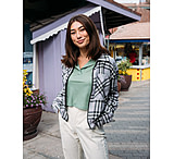 Image of Body Glove Style Match Plaid Flannel Shacket - Lavender 3DF5D25E