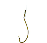 Image of Eagle Claw Live Minnow Snelled Hook, Plain Shank Non-Offset, Up Eye