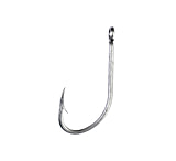 Image of Eagle Claw Plain Shank Hook, Offset, Ringed Eye, Stainless Steel