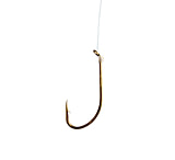 Image of Eagle Claw Plain Shank Snelled Hook, Offset, Down Eye, Medium Wire, 7in
