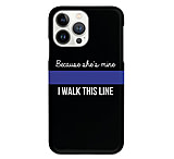 Image of We the People Holsters Because She's Mine Police Officer Thin Blue Line Cell Phone Cases
