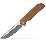 Image of Sig Sauer Knives TS8SBRN Tsuru 3.30&quot; Folding Tanto Plain Satin 154CM SS Blade,