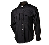 Image of Elbeco Mens, Navy, Distinction Long Sleeve Plain Pocket Shirts, Without Creases