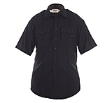 Image of Elbeco Mens, Navy, Distinction Short Sleeve Plain Pocket Shirts, Without Creases