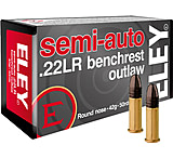 Eley Ammunition Outlaw .22LR 40 Grain Lead Solid Semi Auto Benchrest Rimfire Ammunition