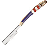 Image of Elk Ridge Folding Razor Red White Blue Folding Knife