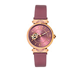 Image of Empress Alouette Automatic Semi-Skeleton Leather-Band Watch