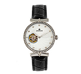 Image of Empress Edith Semi-Skeleton Leather-Band Watch