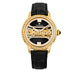Image of Empress Rania Mechanical Semi-Skeleton Leather-Band Watch