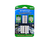 Image of Eneloop Sanyo Rechargeable AA Batteries with Spacers