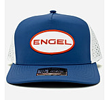 Image of Engel 1010 Performance Trucker Cap, Blue with Red Patch 1EFFC76B