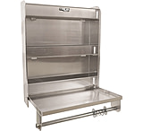 Image of Extreme Max Aluminum Work Station Storage Cabinet Flip Out Work Tray With Paper Towel Rack Organizer For Enclosed Race Trailer Shop Garage Storage