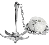 Image of Extreme Max Boattector Complete Grapnel Anchor Kit For Boats Jon Boats Flat Bottoms Inflatable Boats Etc. 5.5 Lbs.