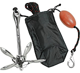 Image of Extreme Max Boattector Complete Stainless Steel Grapnel Anchor Kit For Boats Kayaks PWC Jet Ski SUP Etc. 3.5 Lbs.