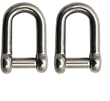 Image of Extreme Max Boattector Stainless Steel D Shackle With No Snag Pin