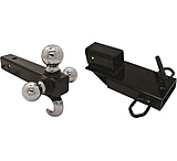 Image of Extreme Max Clamp On Forklift Hitch 2&quot; Receiver With Tri Ball Hitch And Tow Hook