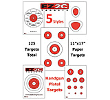 Image of EZ2C Targets 125 5 Handgun Style Targets, Red and Black Ink, 11x17