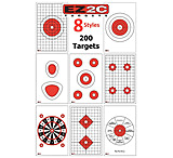 Image of EZ2C Targets 200 8 Style Targets, Red and Black Ink, 11x17in