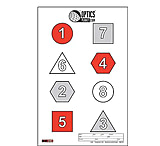 OpticsPlanet Exclusive EZ2C Targets Style 25, Recognition And Aquisition Drill Target , 25 Pack, Red/Black/White, EZ2CS025