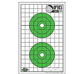 OpticsPlanet Exclusive EZ2C Targets Red Dot Optics Style 3, Green and Black Ink on High Quality White Paper, 25 Pack, EZ2CRD03