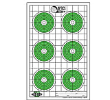 OpticsPlanet Exclusive EZ2C Targets Red Dot Optics Style 6, Green and Black Ink on High Quality White Paper, 25 Pack, EZ2CRD06