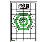 OpticsPlanet Exclusive EZ2C Targets Style H14, Green and Black Ink on High Quality White Paper, 25 Pack, EZ2CH14G