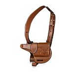 Image of Falco Holsters Carroll - Timeless Leather Horizontal Shoulder Holster with Counterbalance for Guns with Lasers or Lights - Convertible to OWB BA66AC24