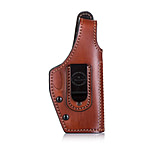Image of Falco Holsters Leather IWB holster with underlay and sights protection for concealed carry Premium E10B6DF7