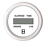 Image of Faria Beede Instruments 2&quot; Hourmeter Digital 10,000 Hours 12-32VDC Dress White