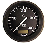 Image of Faria Beede Instruments Euro 4&quot; Tachometer w/Hourmeter 4000 RPM Diesel Mech Takeoff &amp; Var Ratio Alt