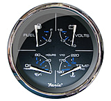 Image of Faria Beede Instruments 5" Multifunction Gauge Chesapeake Black w/Stainless Steel