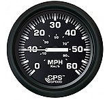 Image of Faria Beede Instruments Euro Black 4&quot; Speedometer 60MPH -GPS