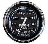 Image of Faria Beede Instruments Chesapeake Black SS 4" Tachometer w/Systemcheck Indicator