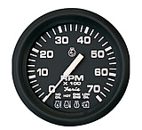 Image of Faria Beede Instruments Euro Black 4&quot; Tachometer w/Systemcheck Indicator