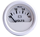 Image of Faria Beede Instruments Dress White 2" Voltmeter 10-16 VDC