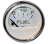 Image of Faria Beede Instruments Chesapeake White SS 2" Fuel Level Gauge E-1/2-F