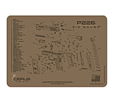 Image of Cerus Gear SIG SAUER P226 SCHEMATIC HANDGUN PROMAT - CHARCOAL GRAY/CERUS BLUE A8800D79