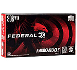 Federal American Eagle Varmint &amp; Predator .308 Winchester 150 Grain Full Metal Jacket Brass Cased Boat Tail Rifle Ammunition