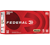 Federal Champion 380 Auto 95 Grain Full Metal Jacket Brass Cased Pistol Ammunition