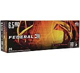 Federal 6.5 PRC 140 Grain Bonded Round Nose Tipped Brass Cased Rifle Ammo, 20 Rounds, F65PRCTFS1