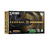 Image of Federal Gold Medal .25 Creedmore 135 Grain Tipped Matchking Brass Cased Rifle Ammunition