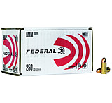 Federal Premium 9mm Luger 115 Grain Full Metal Jacket Brass Centerfire Pistol Ammunition