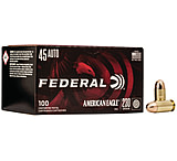 Federal Premium .45 ACP 230 Grain Full Metal Jacket Brass Casing Centerfire Pistol Ammunition