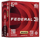 Federal Premium .45 ACP 230 Grain Full Metal Jacket Brass Casing Centerfire Pistol Ammunition
