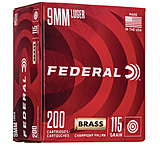 Federal Premium 9 mm Luger 115 Grain Full Metal Jacket Brass Casing Centerfire Pistol Ammunition