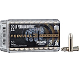 Image of Federal Premium Personal Defense .22 Long Rifle 29 Grain Solid Flat Nose Brass Cased Rimfire Ammunition