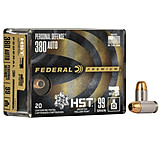 Image of Federal Premium .380 ACP 99 Grain HST Jacketed Hollow Point Brass Centerfire Pistol Ammunition