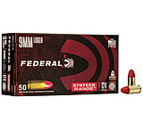 Federal Premium Syntech Range 9mm Luger 124 Grain Syntech Jacket Flat Nose Centerfire Pistol Ammunition